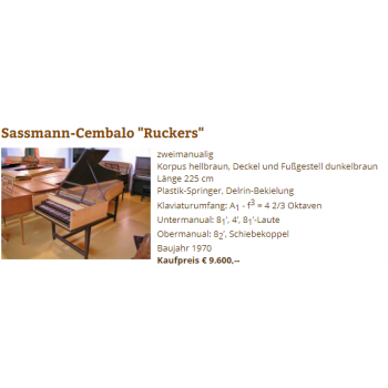 ĐÀN  Sassmann-Cembalo (Ruckers)
